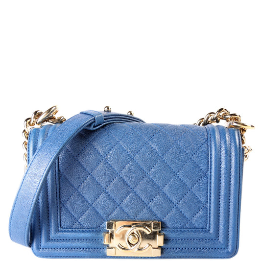 Boy Flap Small Caviar 27M Blue