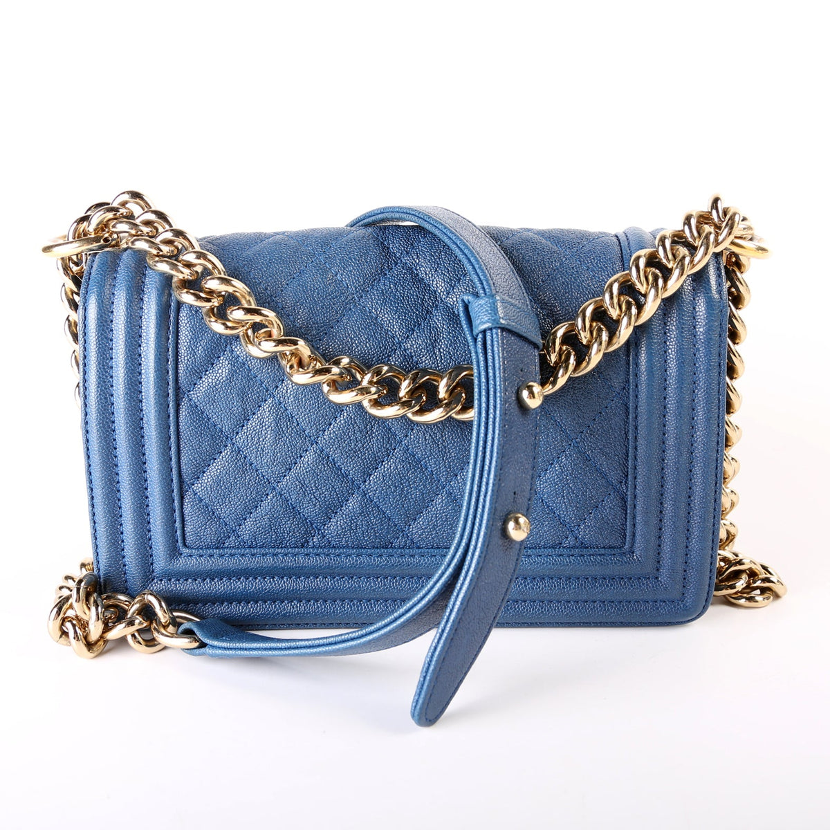 Boy Flap Small Caviar 27M Blue