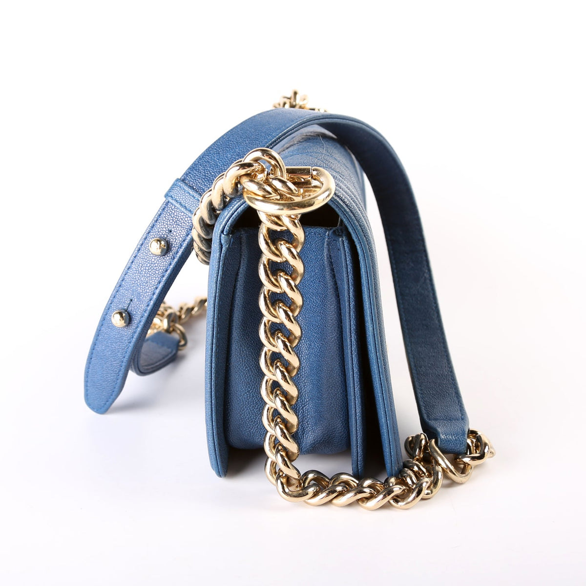 Boy Flap Small Caviar 27M Blue