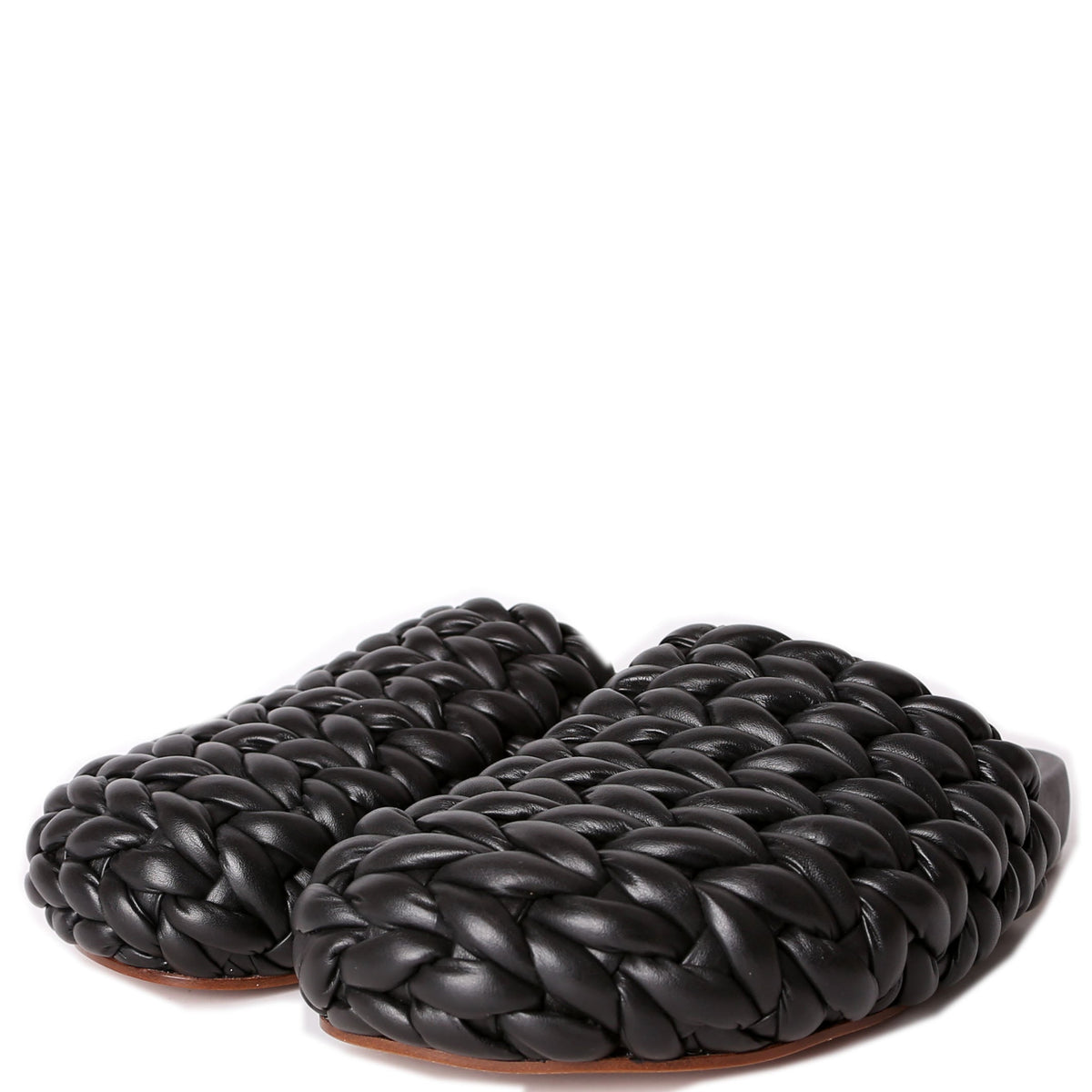 Kacey Leather Woven Mules Size 38