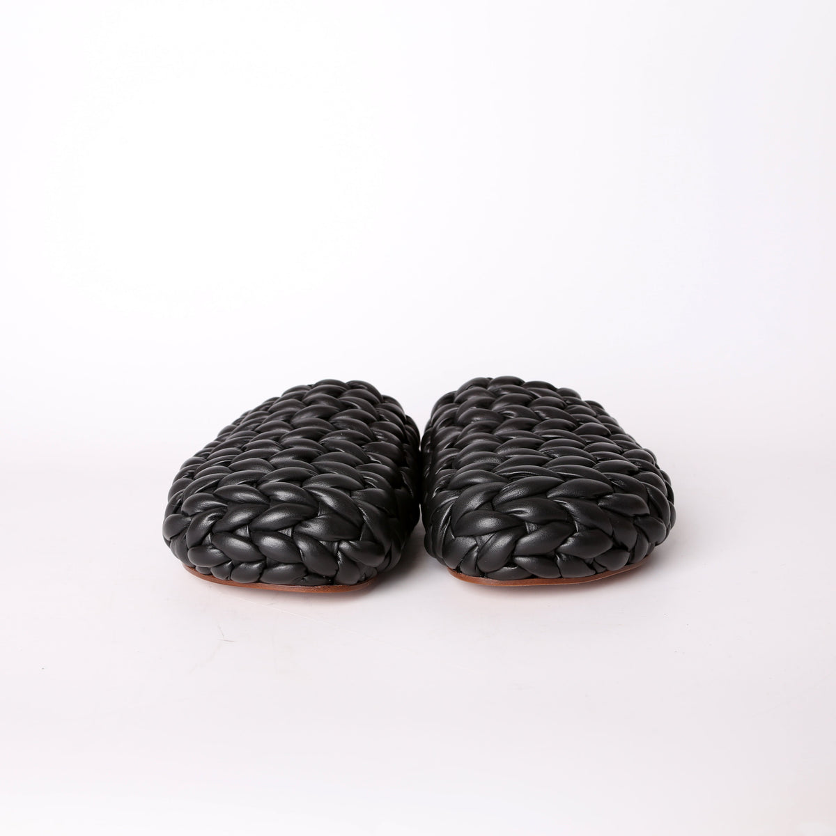 Kacey Leather Woven Mules Size 38
