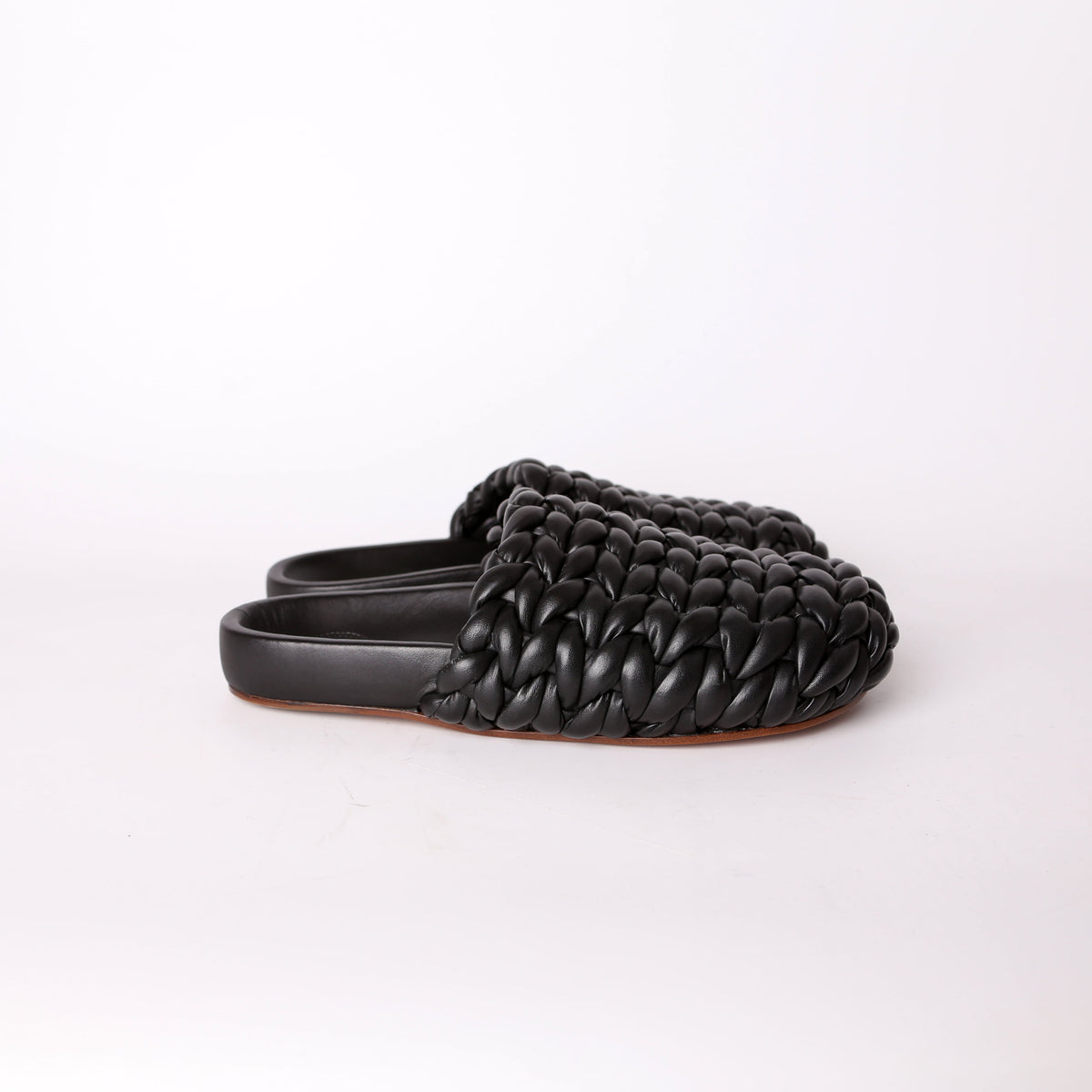 Kacey Leather Woven Mules Size 38