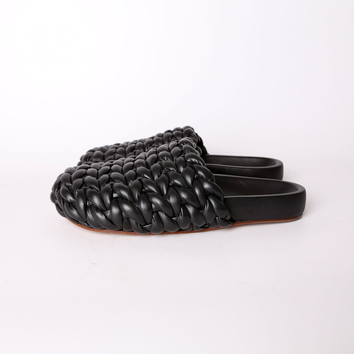 Kacey Leather Woven Mules Size 38