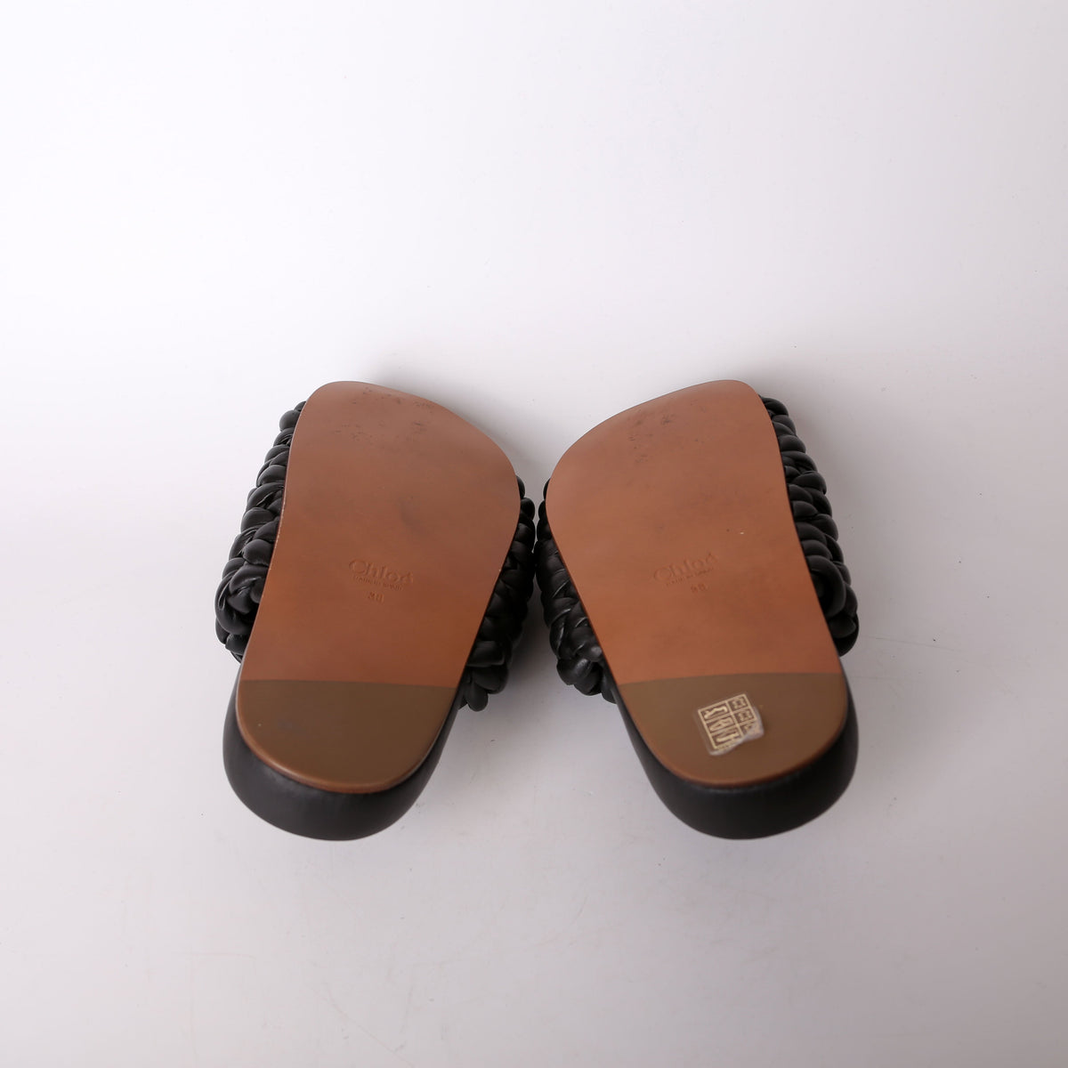 Kacey Leather Woven Mules Size 38