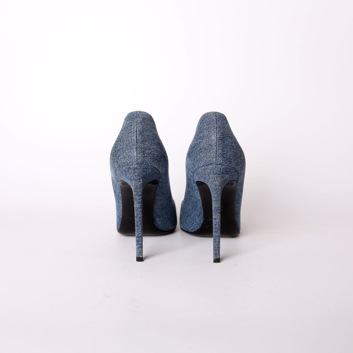 Denim Pointed Toe Pumps Size .