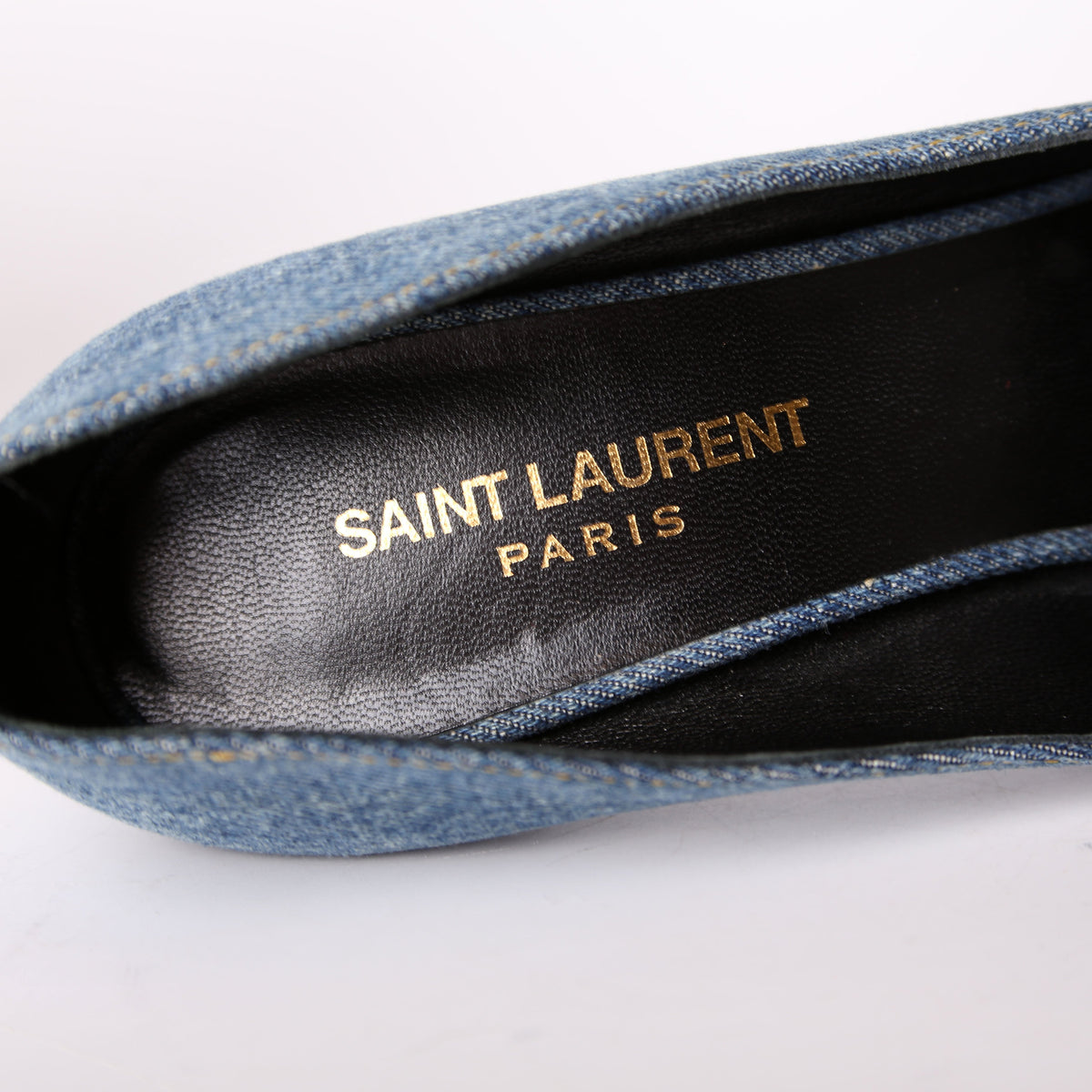 Denim Pointed Toe Pumps Size .