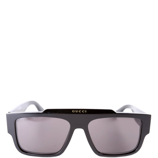 Gucci GGS Logo Rectangle Acetate Sunglasses Black