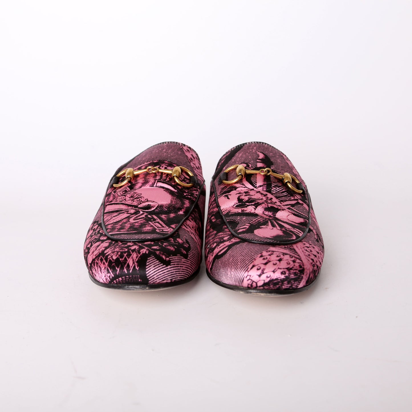 Gucci Princetown Printed Silk Mules Size