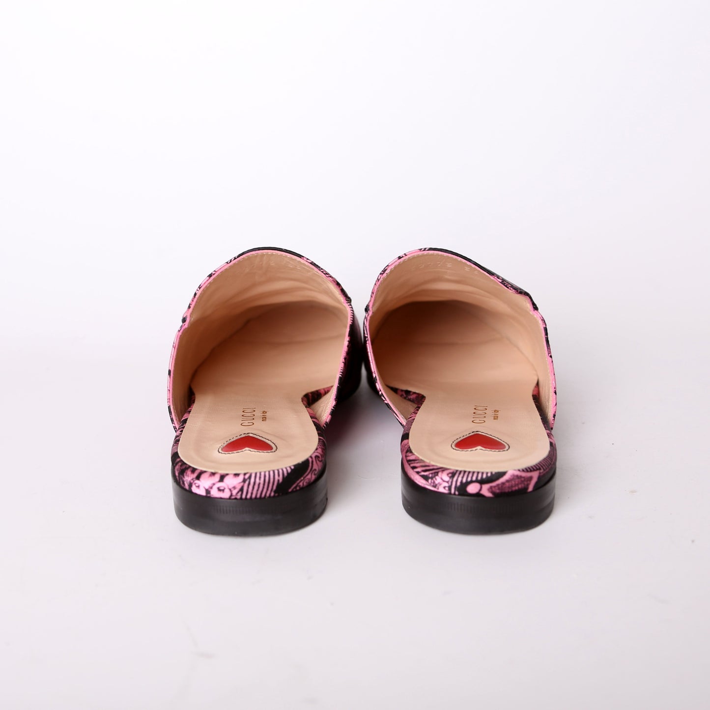 Gucci Princetown Printed Silk Mules Size