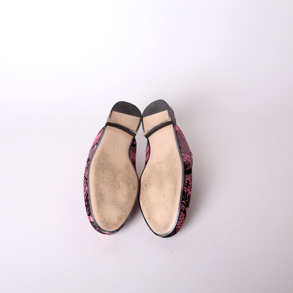 Princetown Printed Silk Mules Size
