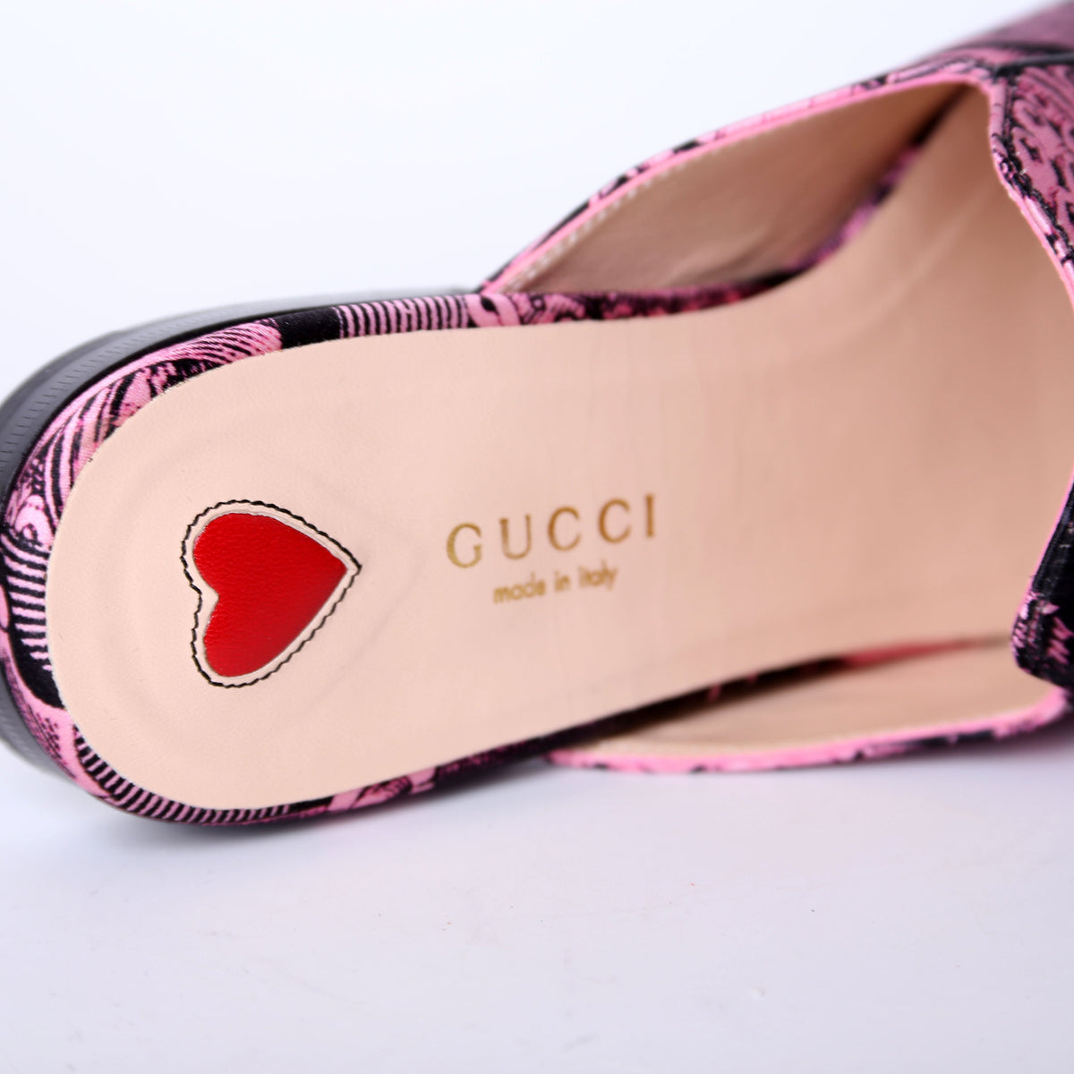 Princetown Printed Silk Mules Size