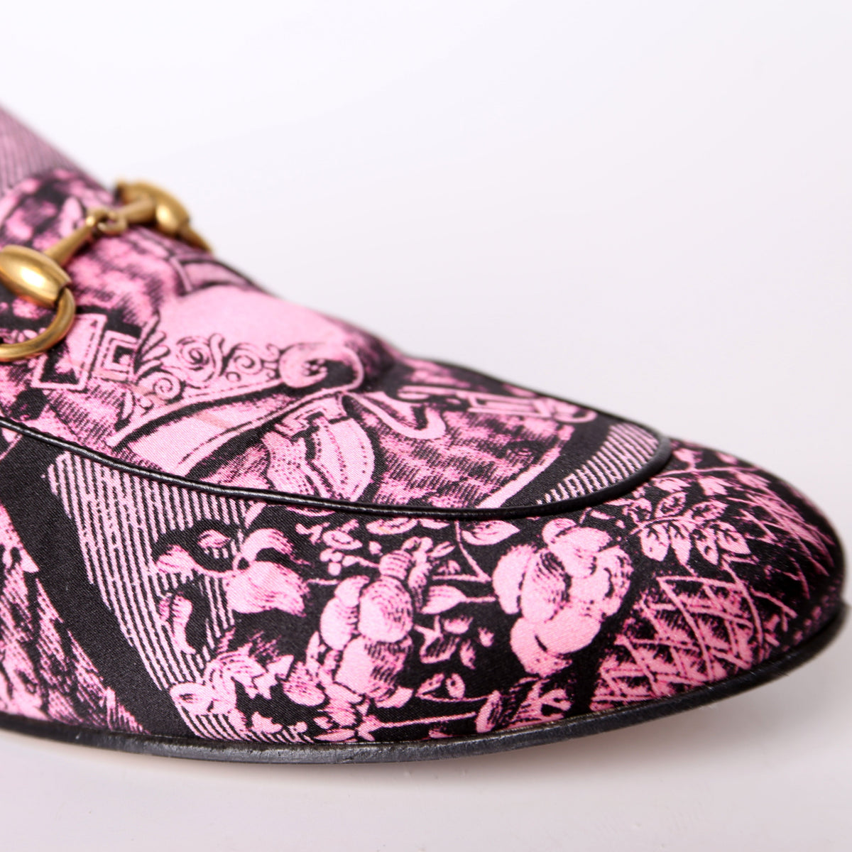 Princetown Printed Silk Mules Size