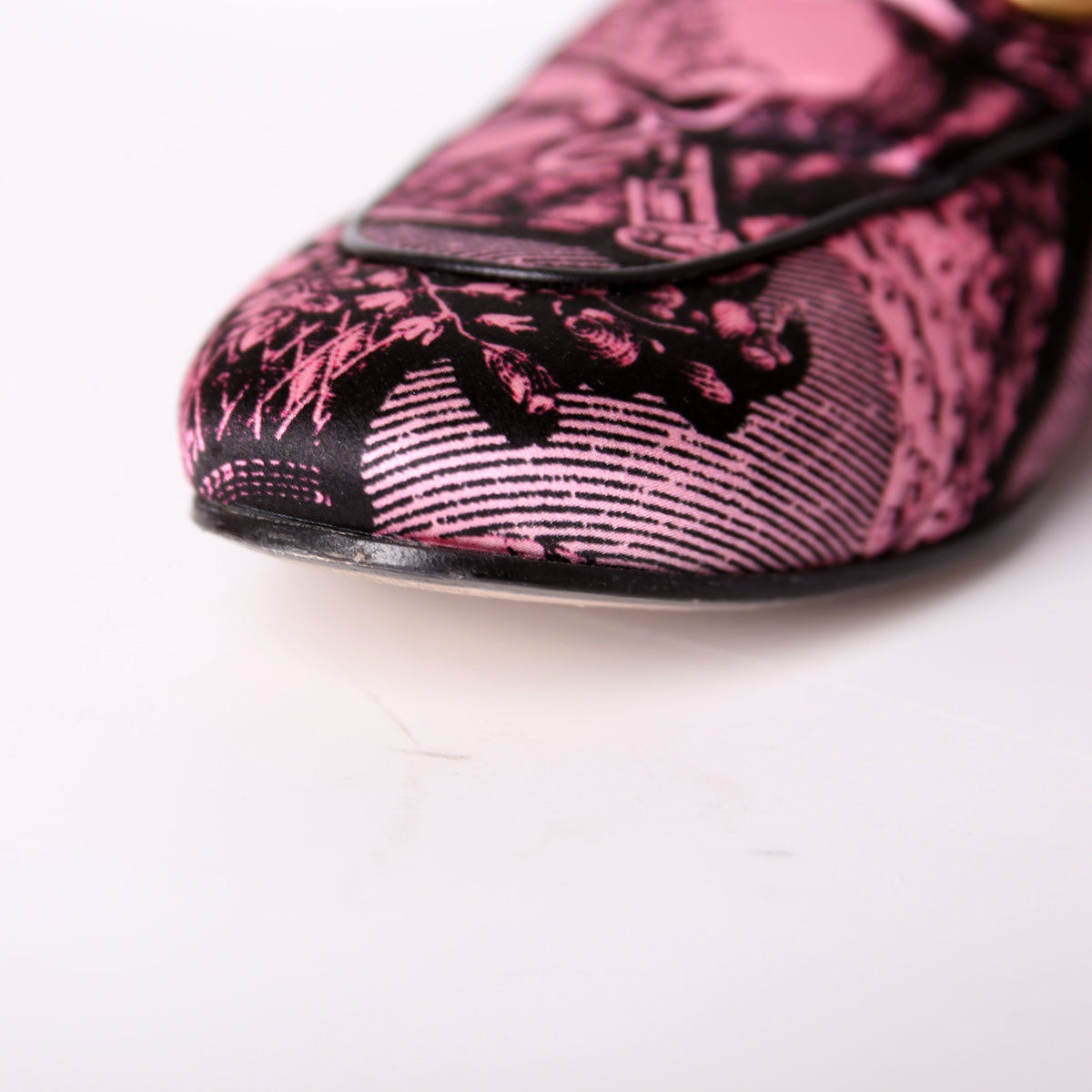Princetown Printed Silk Mules Size
