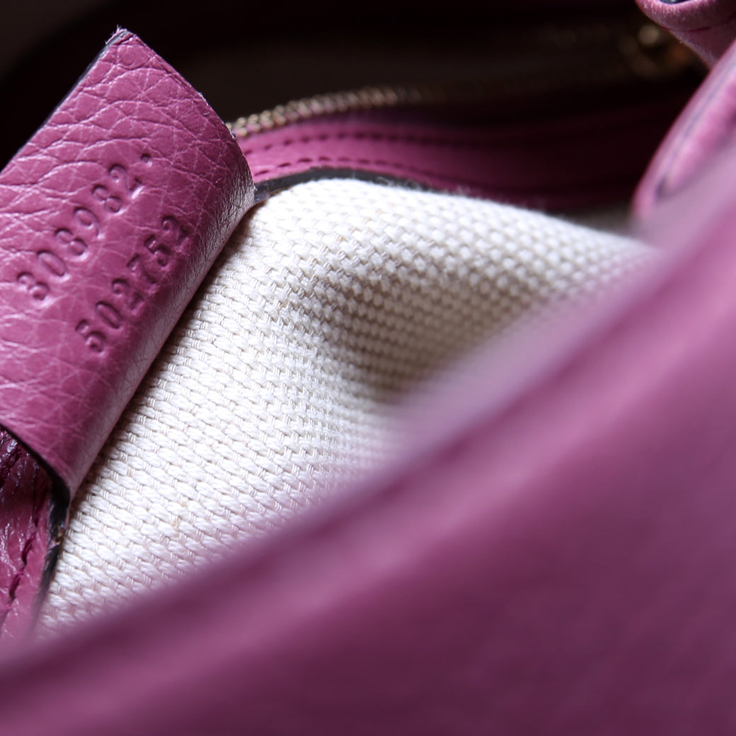 Soho Leather Shoulder Medium Mauve