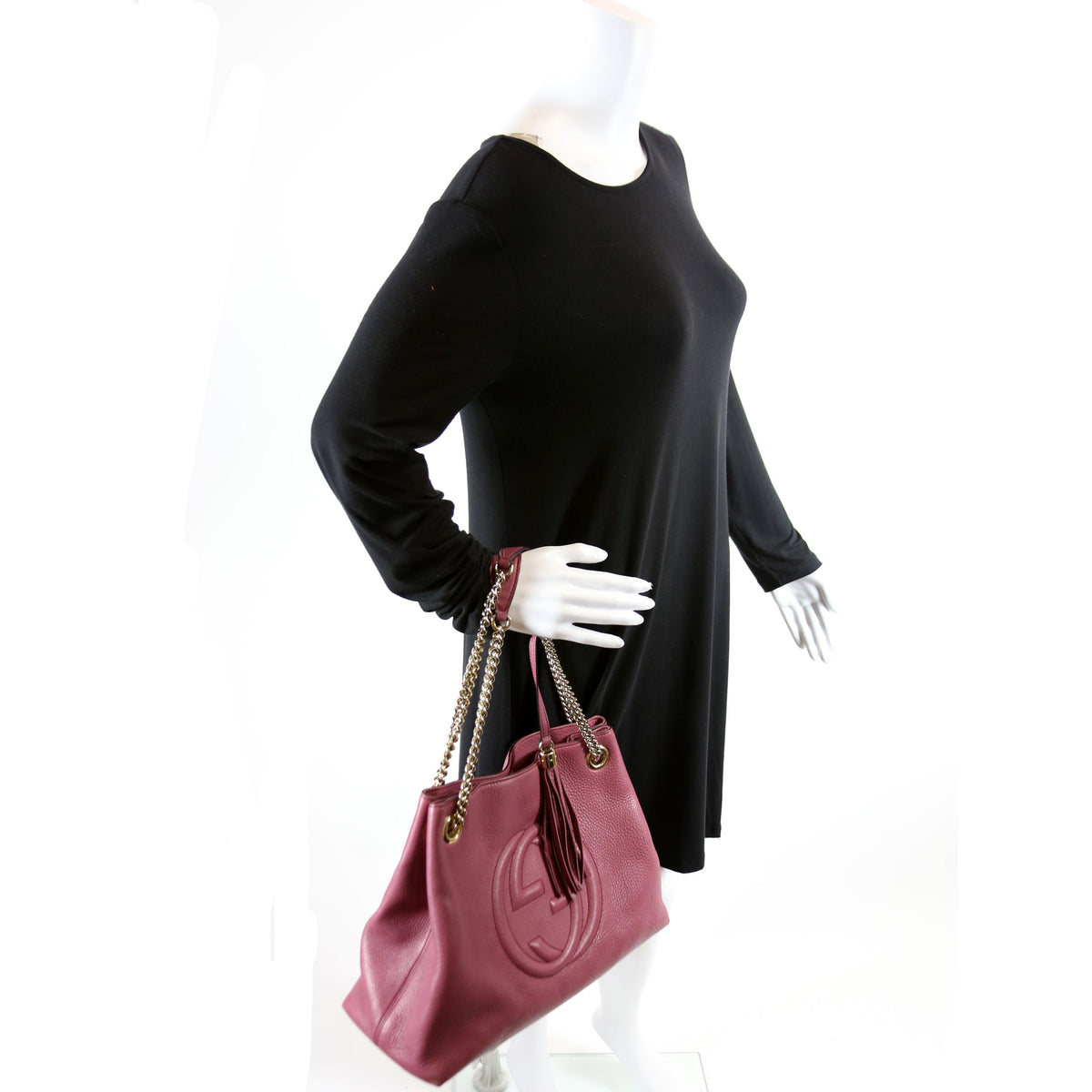 Soho Leather Shoulder Medium Mauve