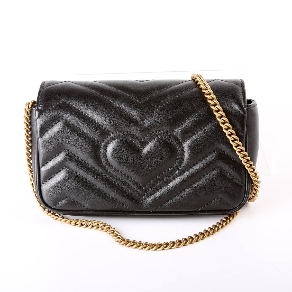 Marmont Leather Super Mini Flap Black