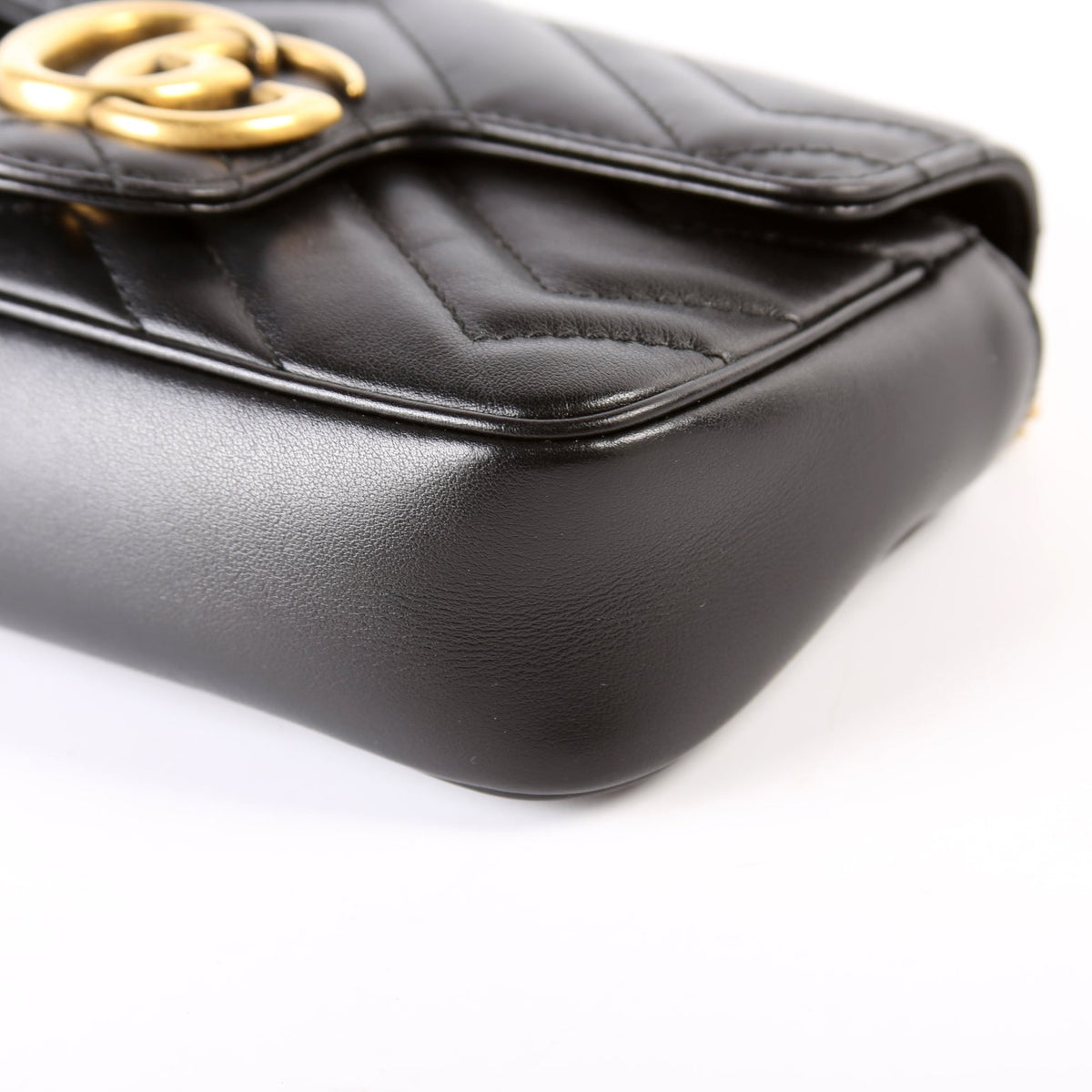 Marmont Leather Super Mini Flap Black