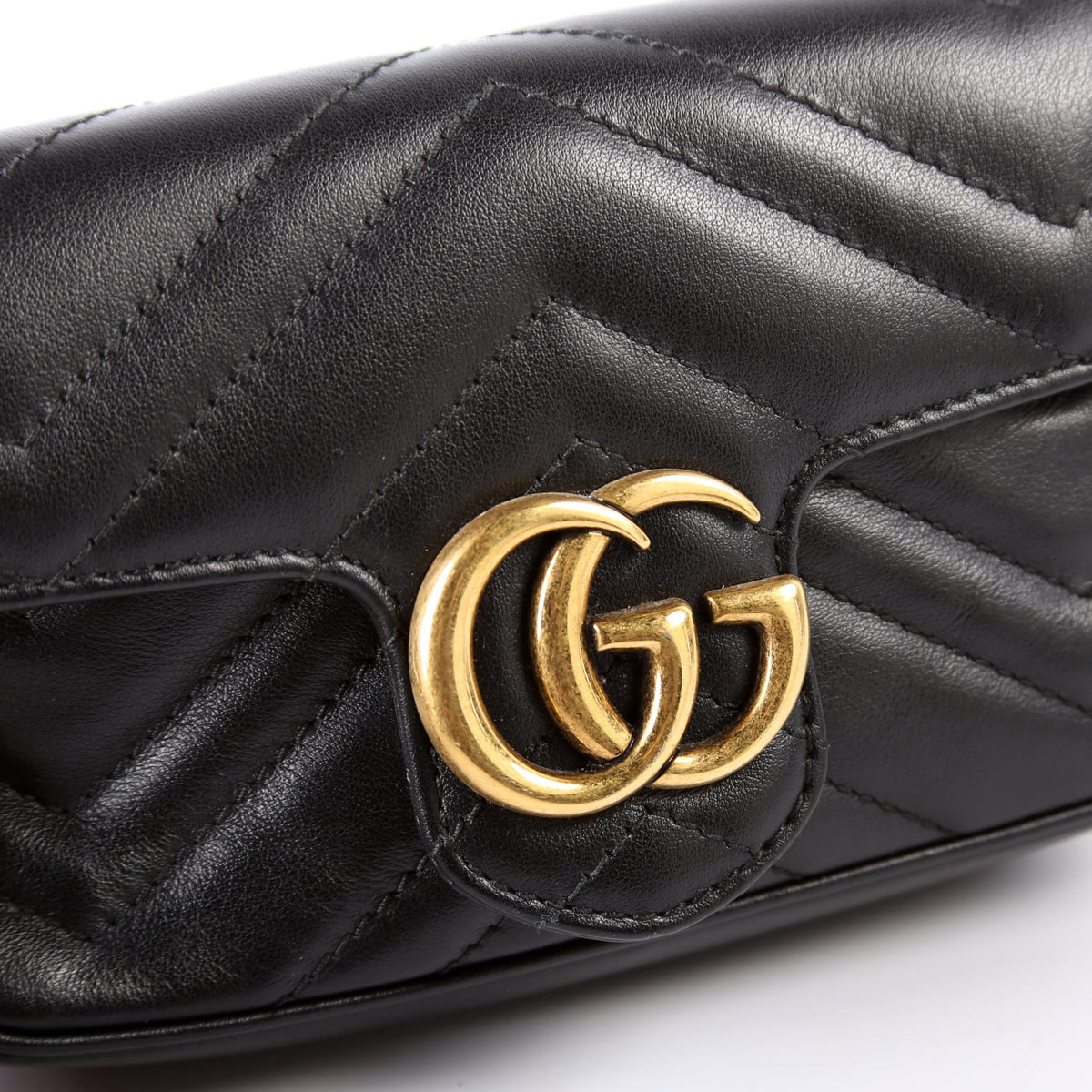 Marmont Leather Super Mini Flap Black