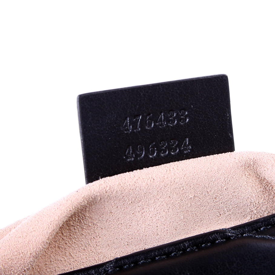 Marmont Leather Super Mini Flap Black