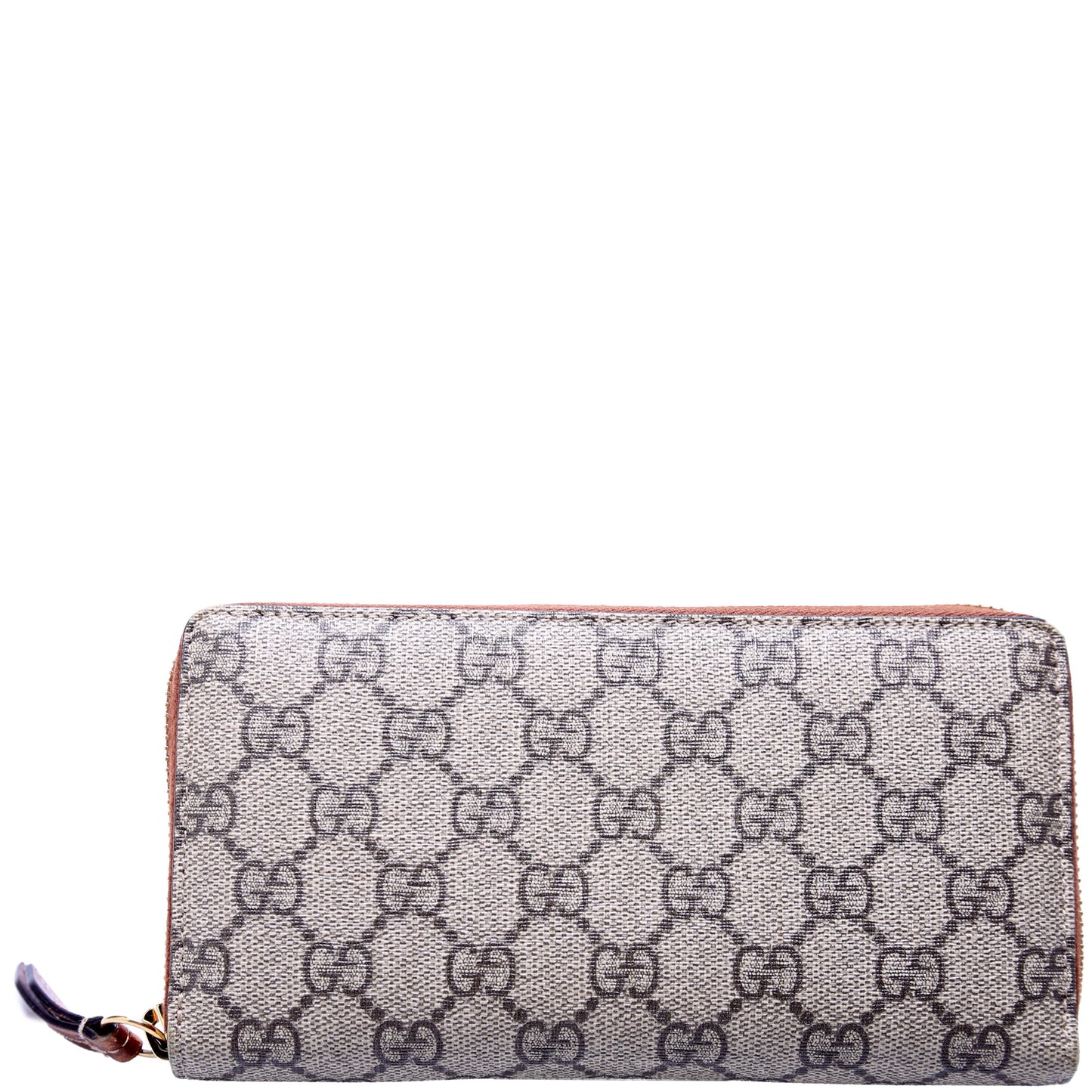 GG Supreme Calfskin Zip Around Wallet Brown