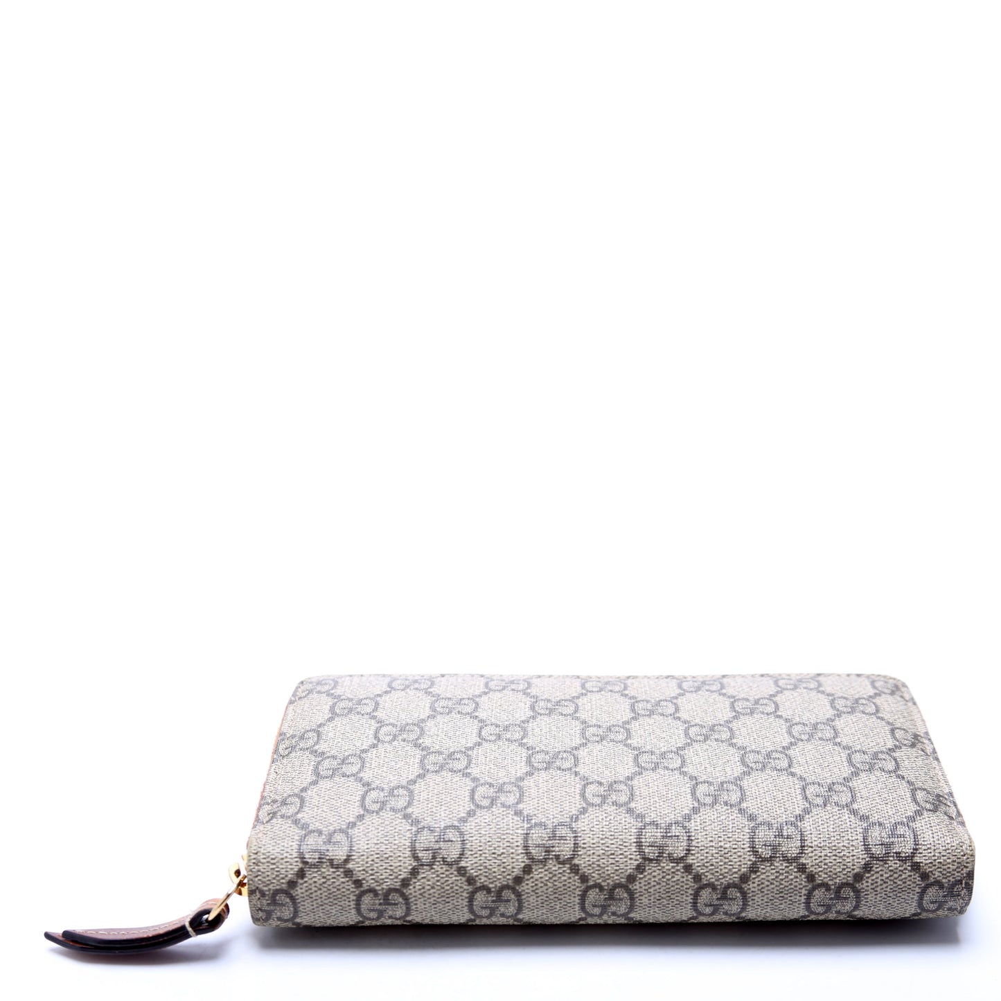 GG Supreme Calfskin Zip Around Wallet Brown