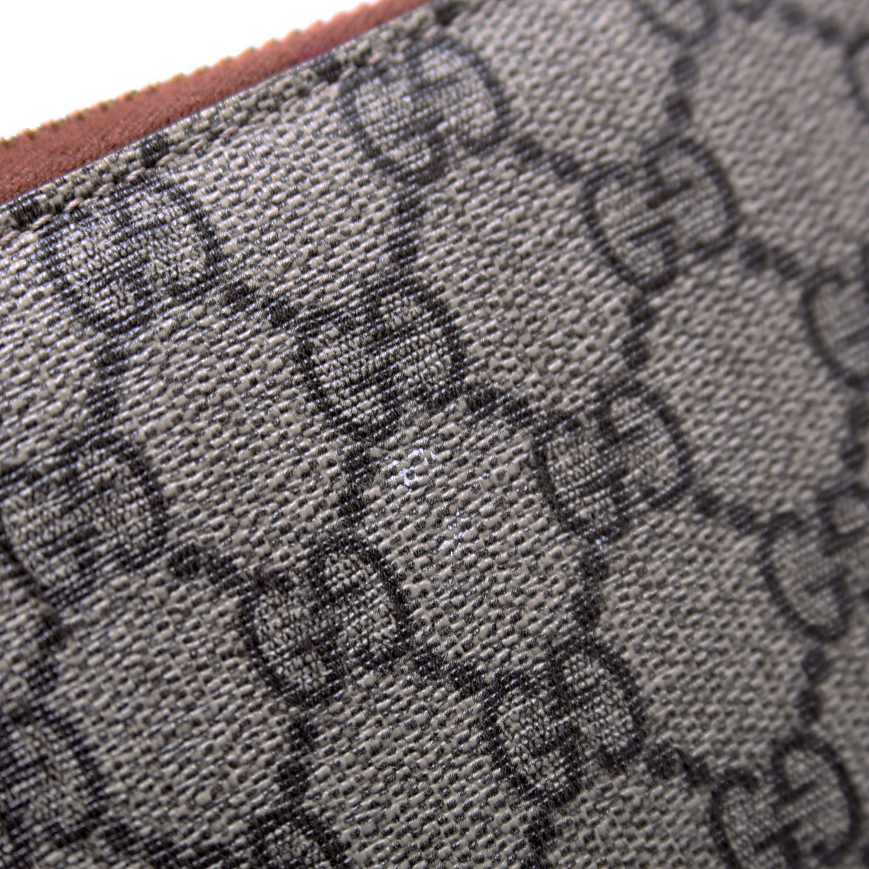 GG Supreme Calfskin Zip Around Wallet Brown