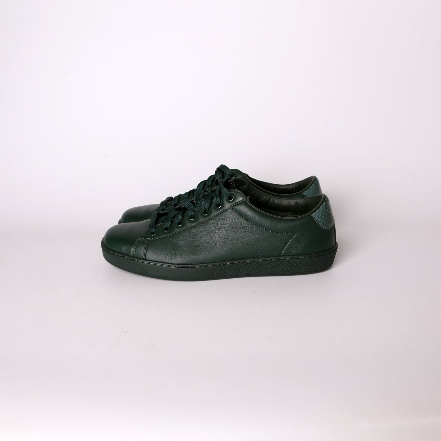 Gucci Ace Web Leather Sneakers Men's Size .