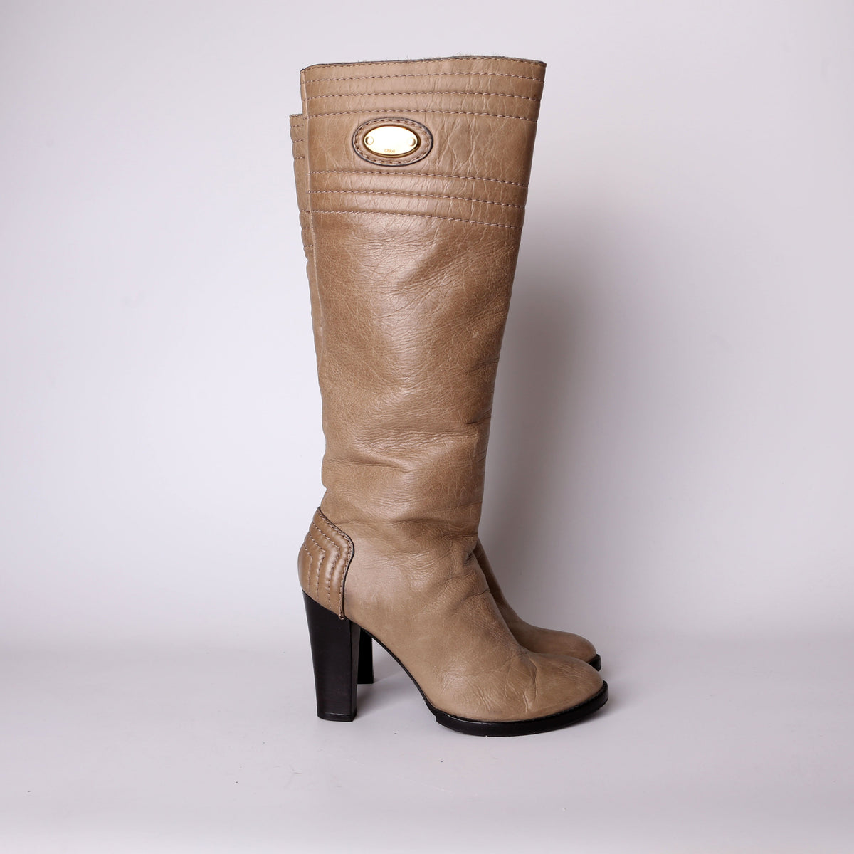 Knee Hight Leather Boots