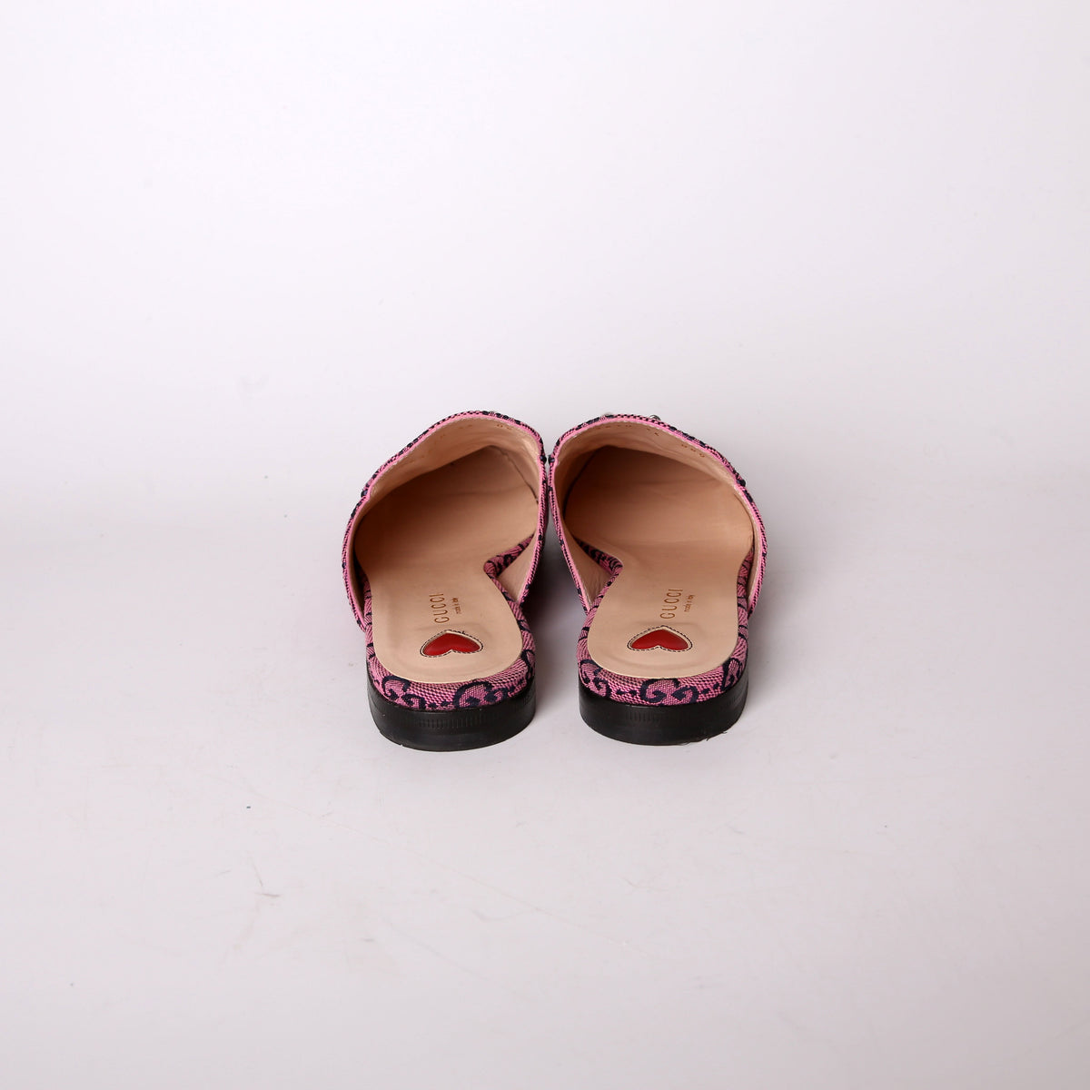 GG Canvas Princetown Mules Size