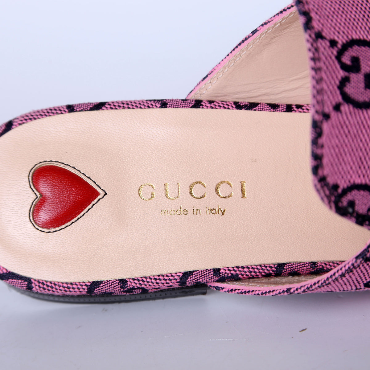 GG Canvas Princetown Mules Size