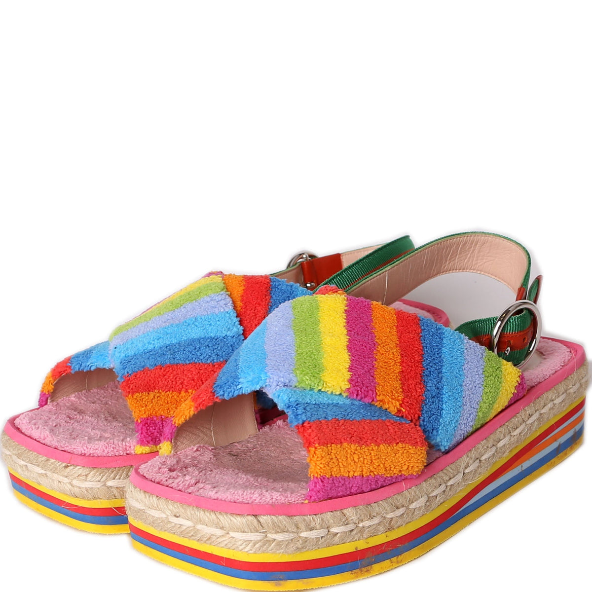 Terry Cloth Web Espadrilles Size