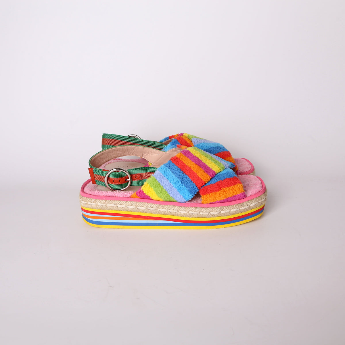 Terry Cloth Web Espadrilles Size