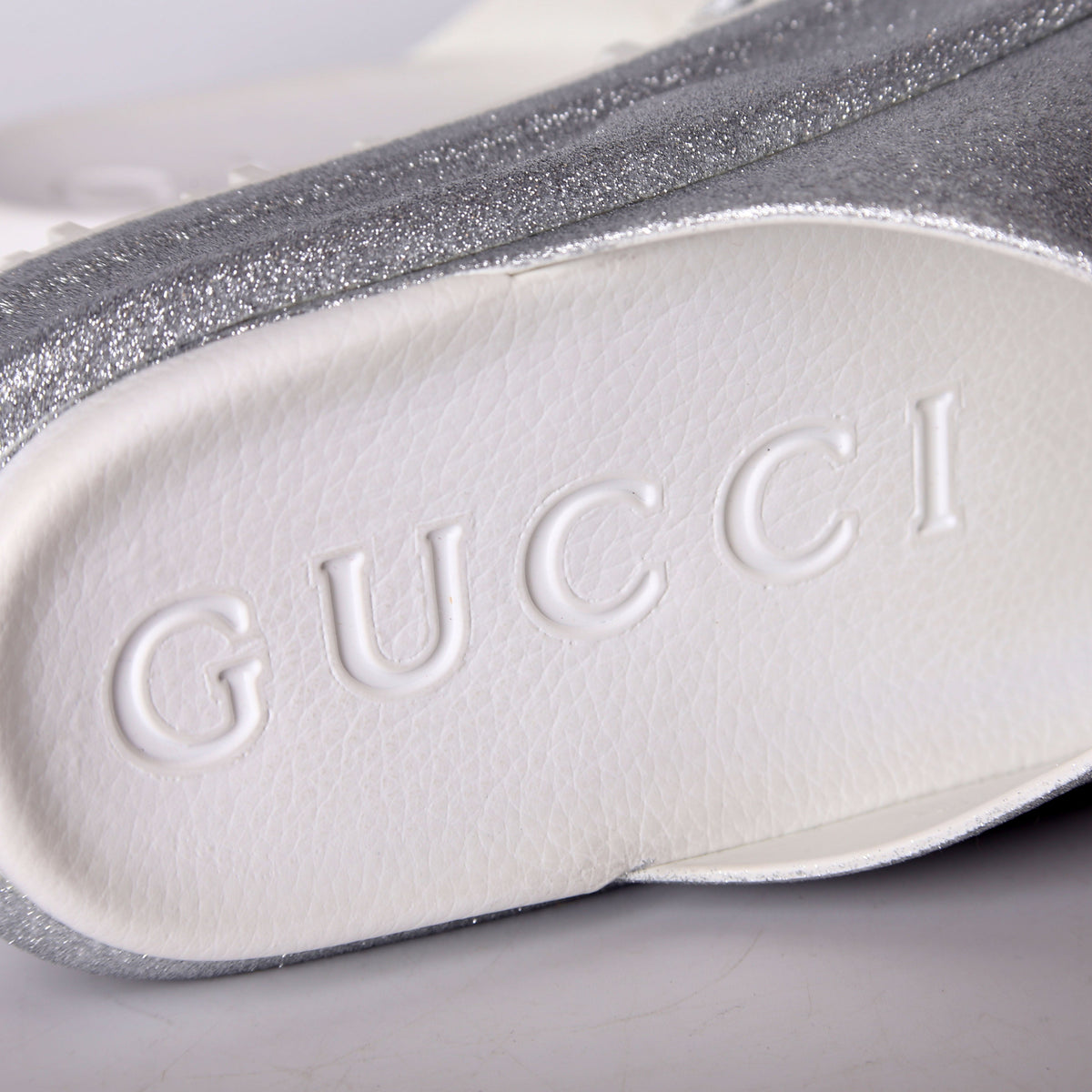 Miami Rubber Platform Glitter Slides Size