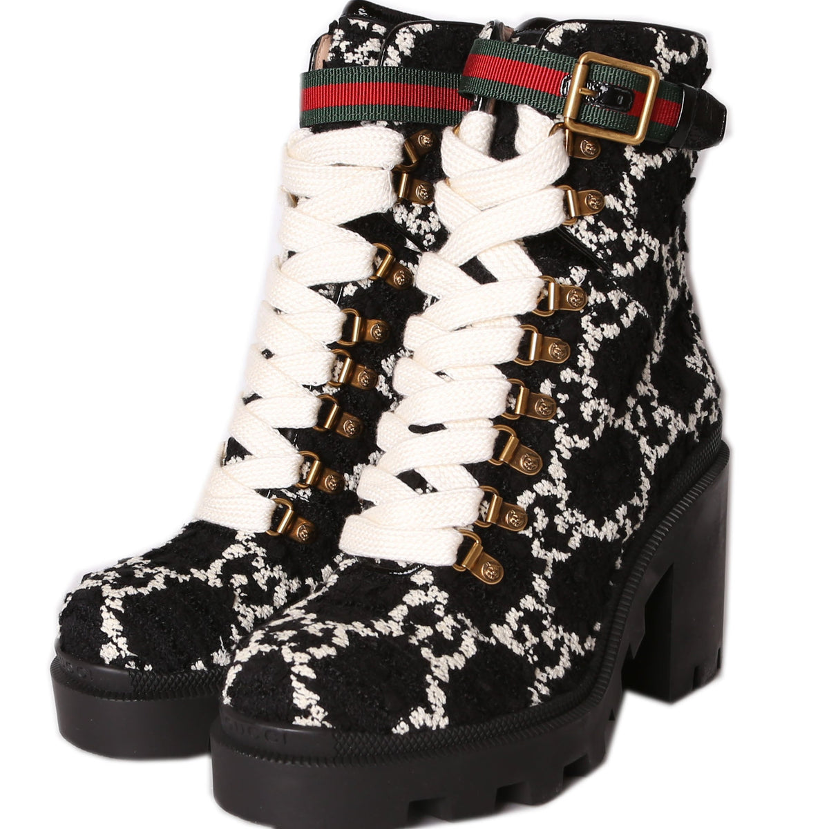 Tweed Combat Boots Size