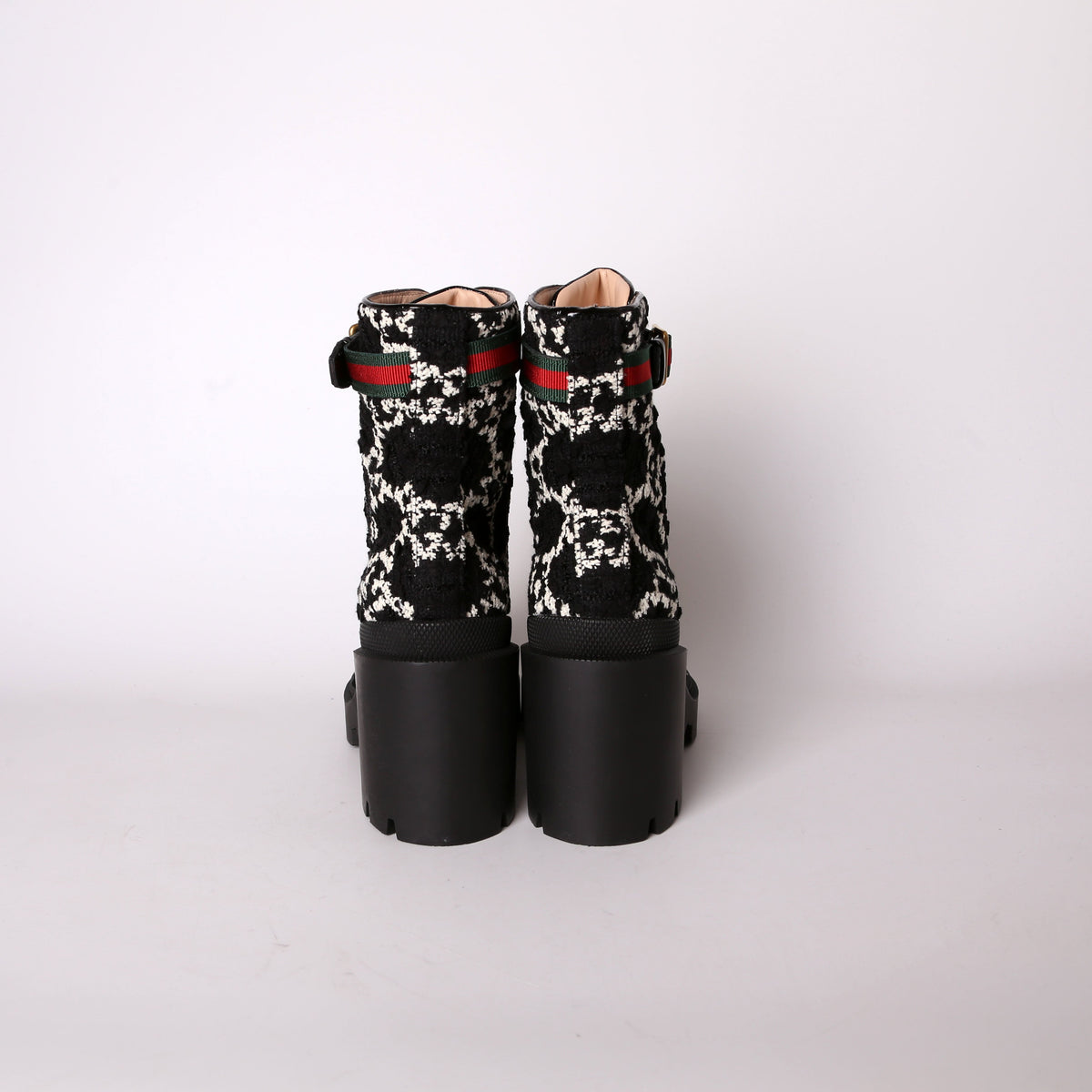 Tweed Combat Boots Size