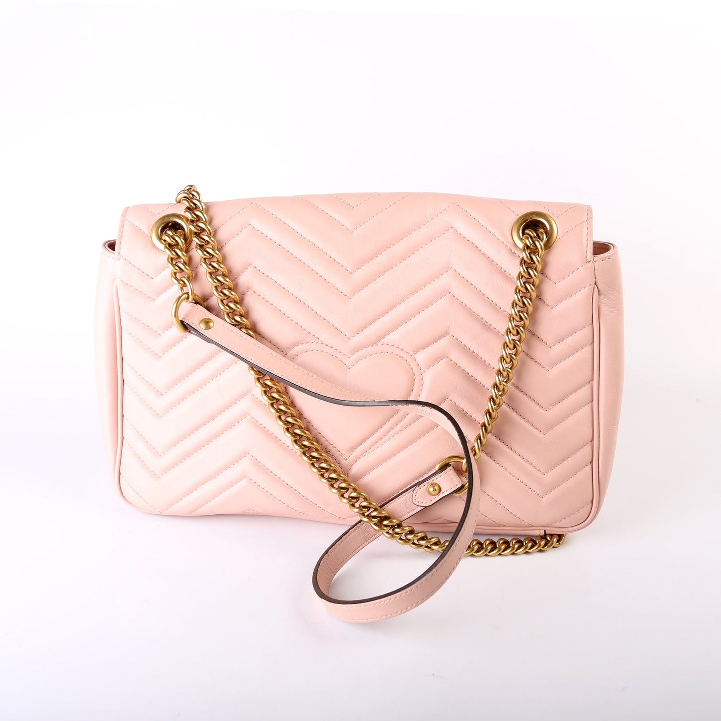 Gucci  Marmont Leather Shoulder Medium Pink