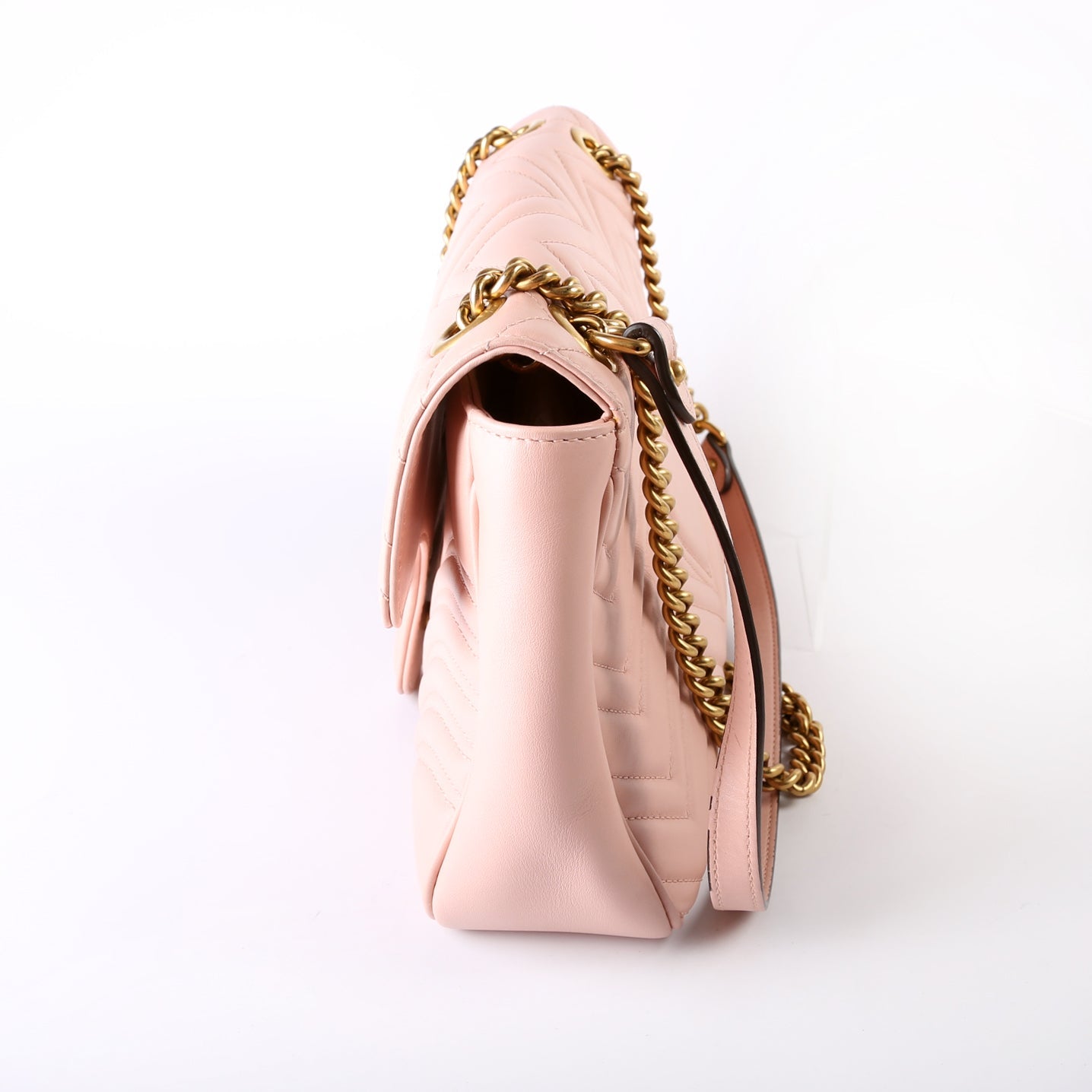 Gucci  Marmont Leather Shoulder Medium Pink