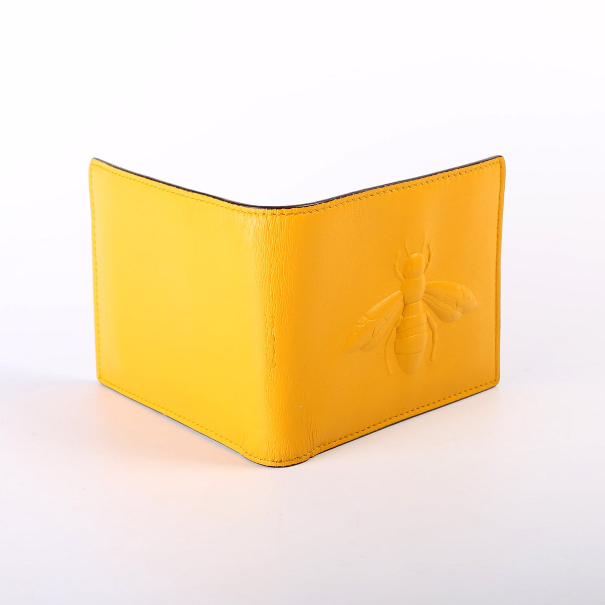 Leather Bee Bifold Yellow