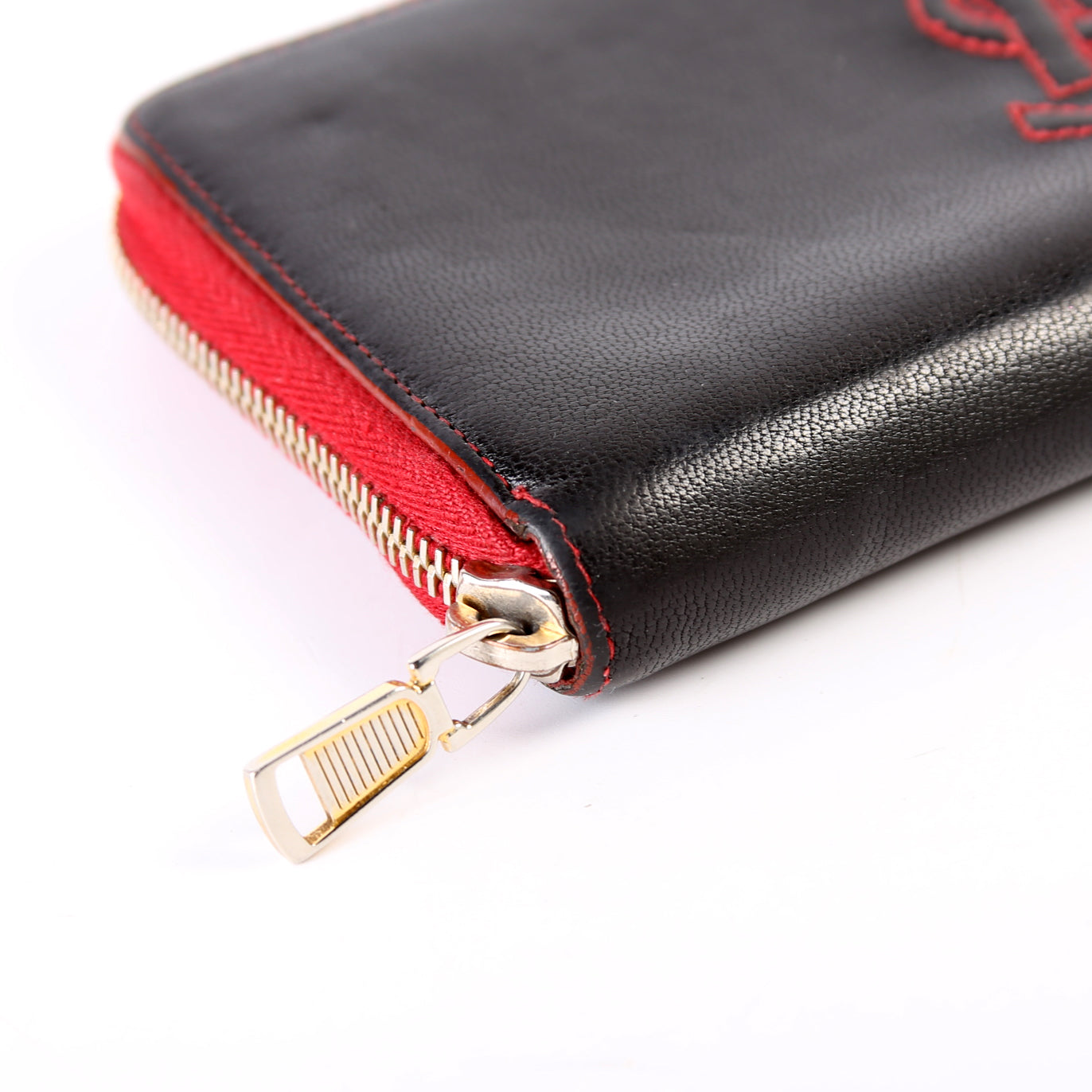 Belle De Jour Zip Around Wallet  Black/Red