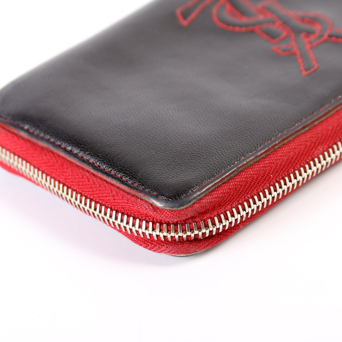 Belle De Jour Zip Around Wallet  Black/Red