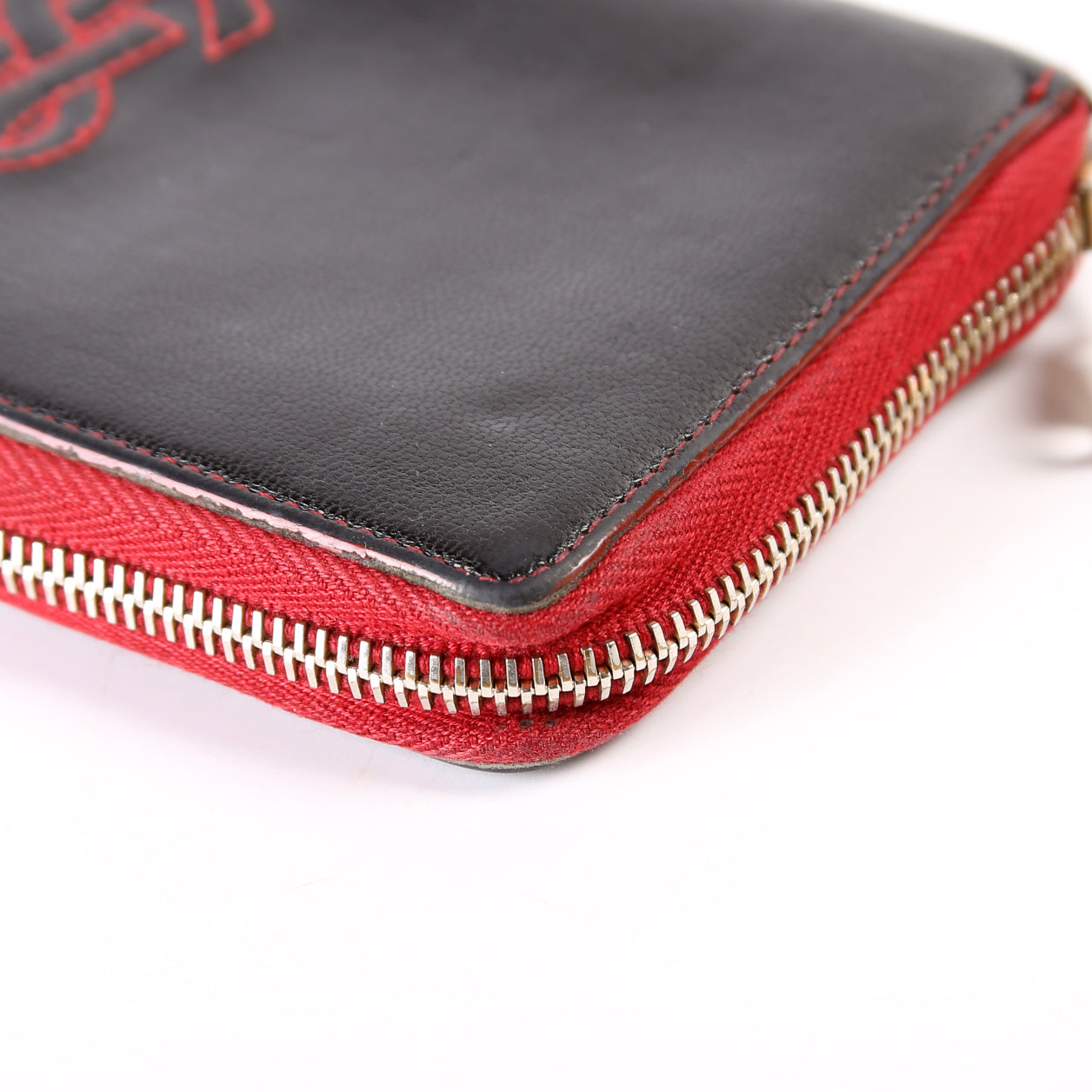 Belle De Jour Zip Around Wallet  Black/Red