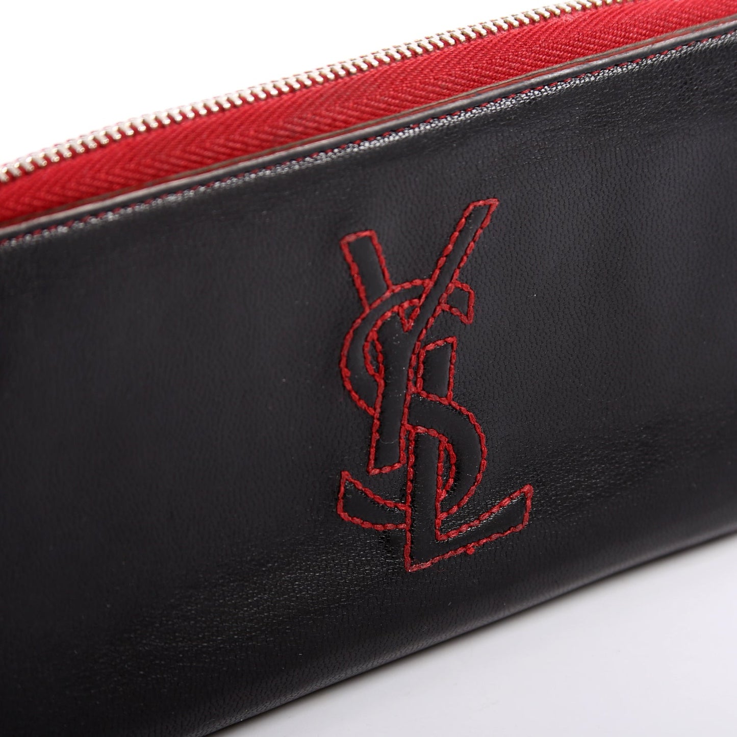 Belle De Jour Zip Around Wallet  Black/Red