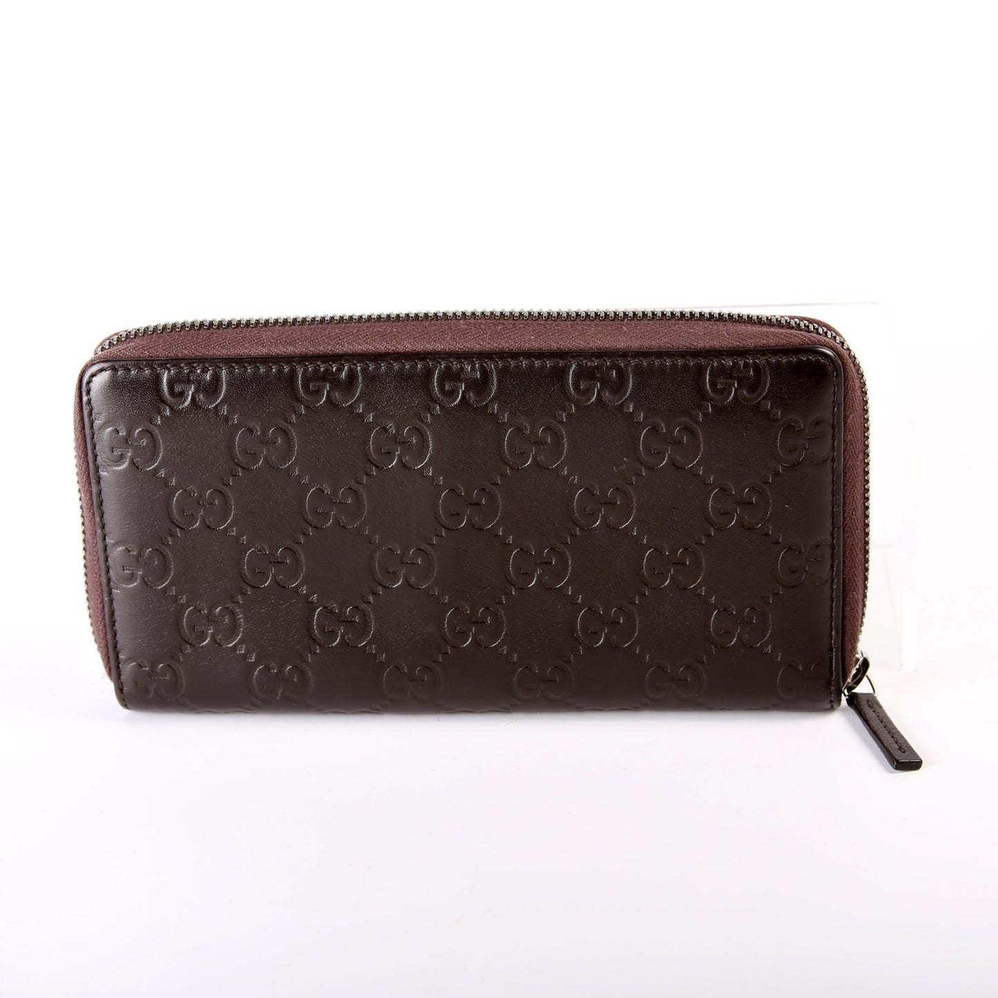 Guccissima Zip Wallet Brown