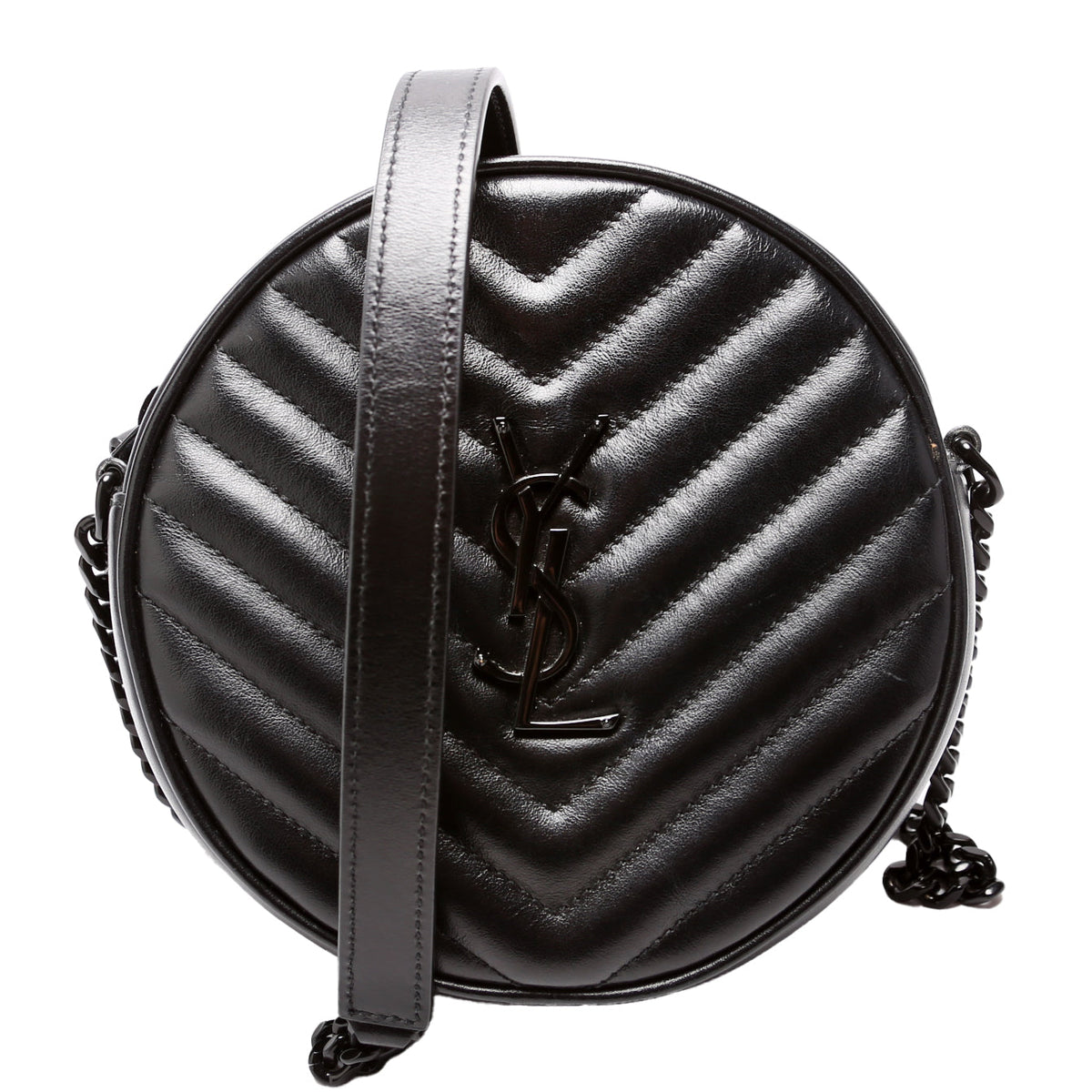 Vinyle Round Camera Bag Black
