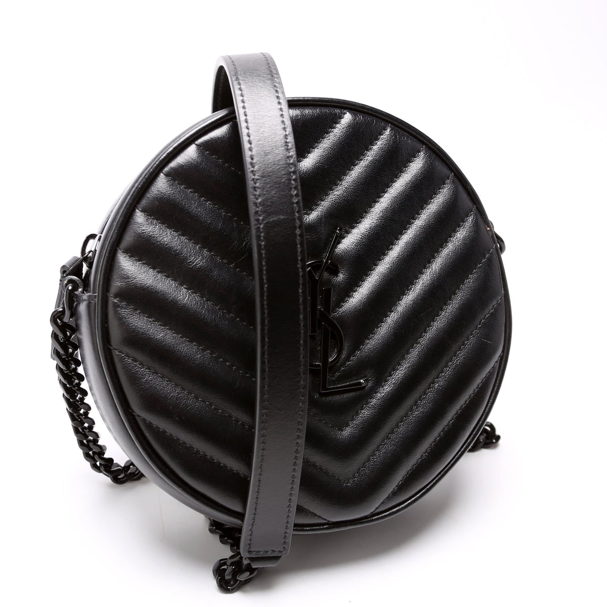 Vinyle Round Camera Bag Black