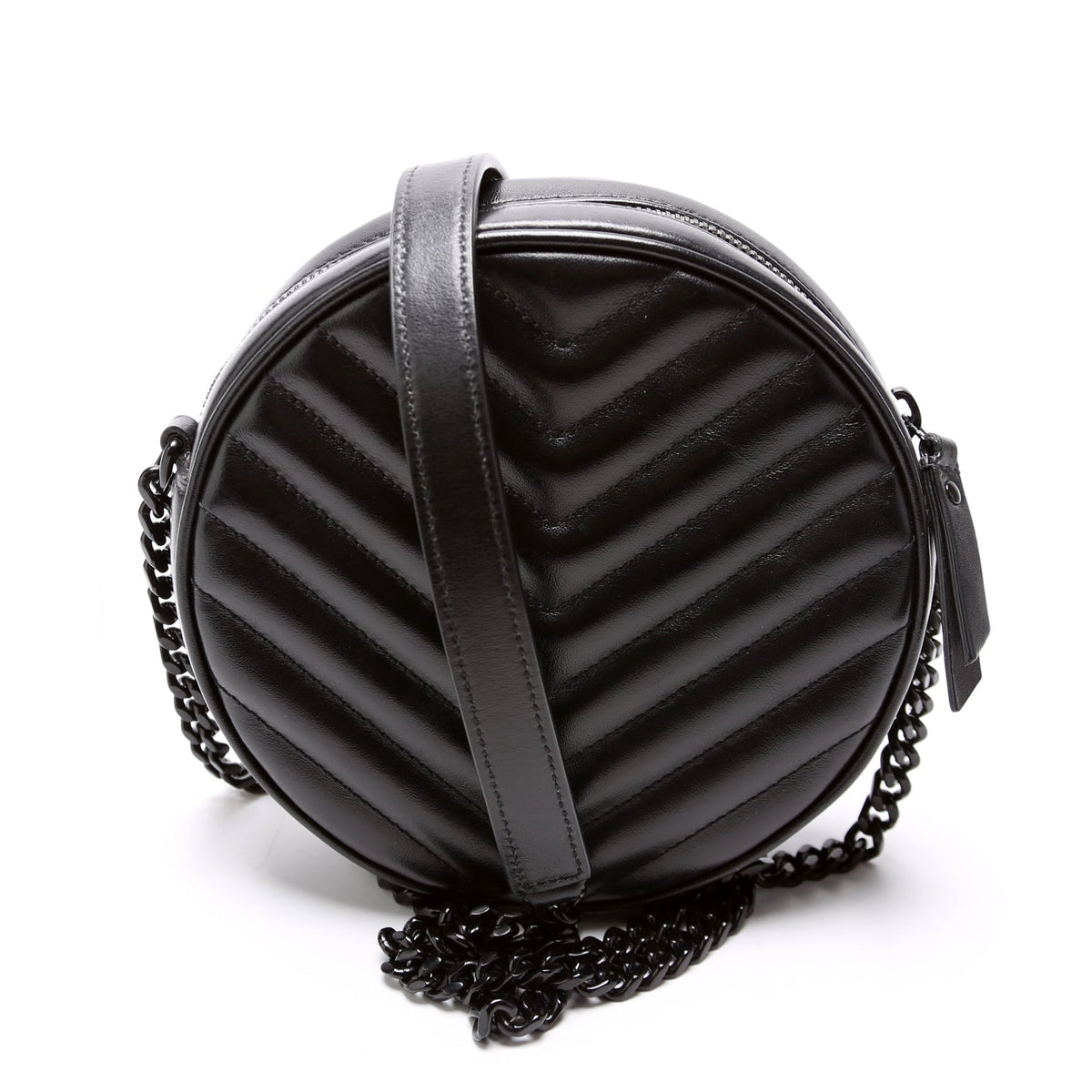 Vinyle Round Camera Bag Black