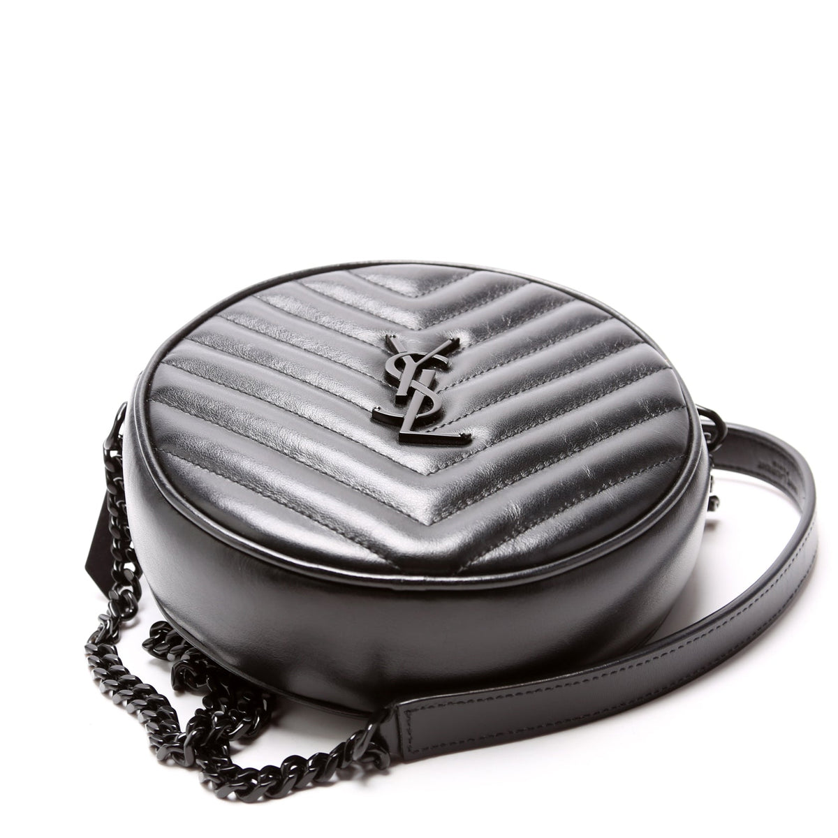 Vinyle Round Camera Bag Black
