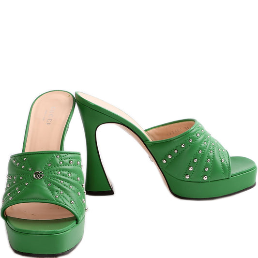 Gucci Studded Platform Sandal Heels Size