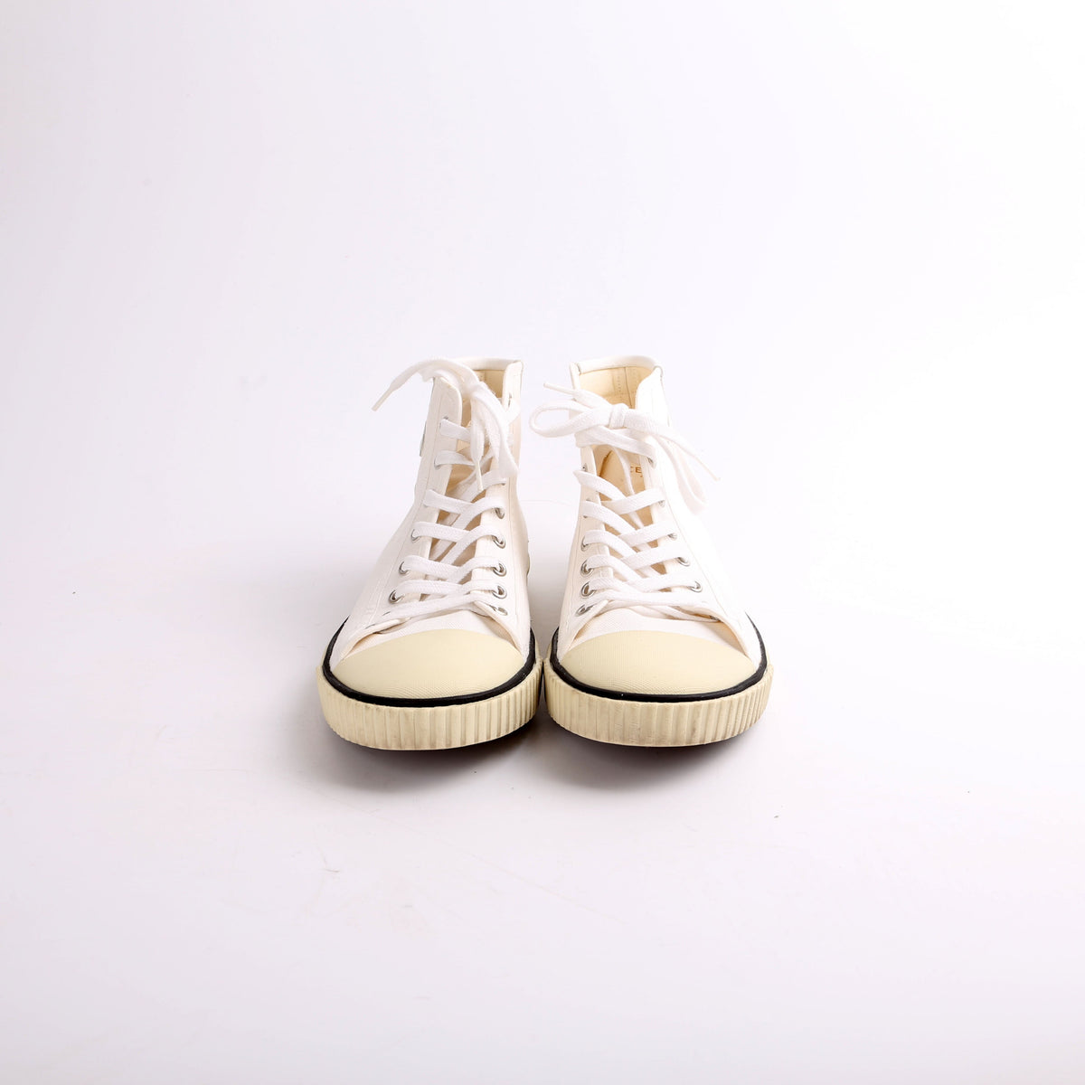 Hightop Canvas Logo Sneakers Size 38
