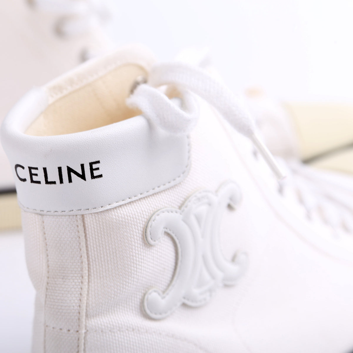 Hightop Canvas Logo Sneakers Size 38
